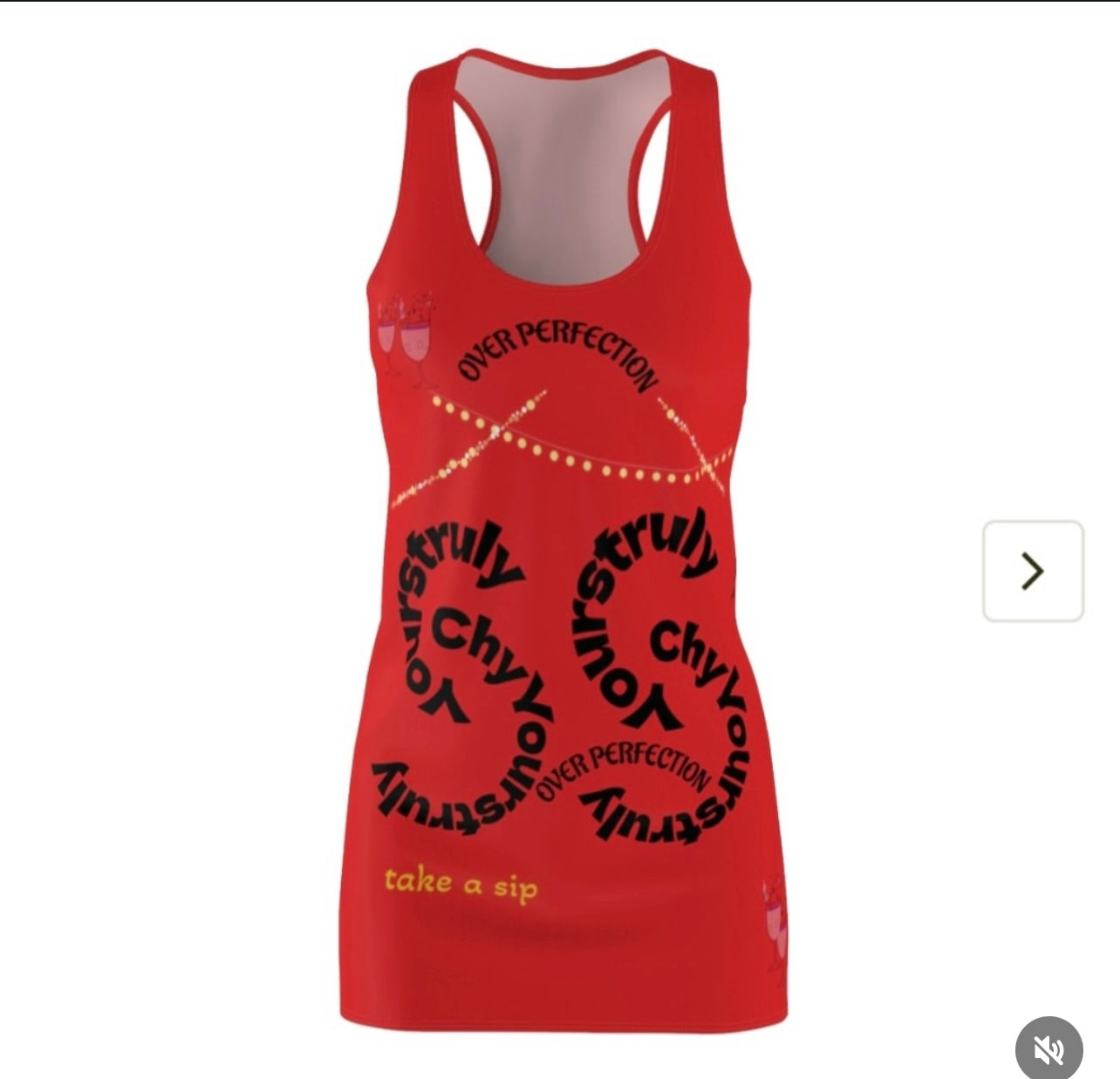 Yourstruly Red Graphic Dess